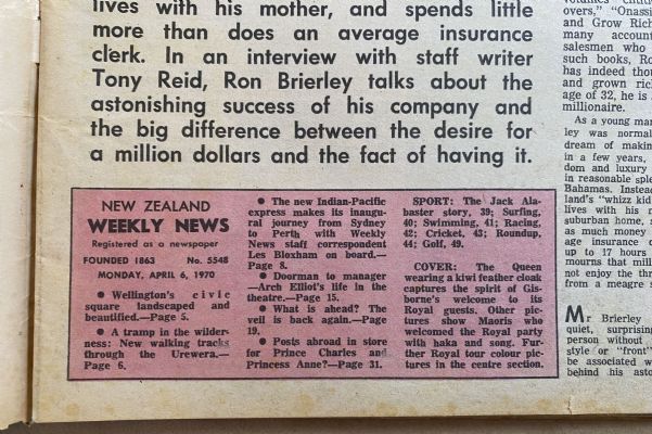 OLD NEWSPAPER: New Zealand Weekly News - No. 5548, 6 April 1970