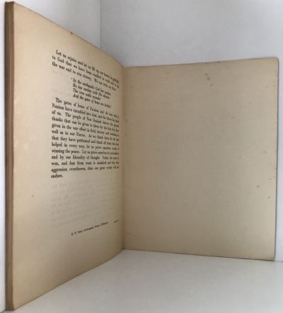 IN TIME OF WAR: Selections From the Wartime Addresses of The Rt. Hon. P. Fraser