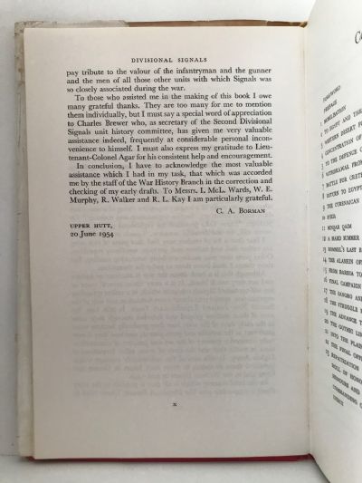 DIVISIONAL SIGNALS: Official History of New Zealand In The Second World War