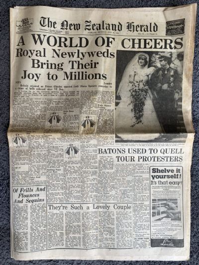 OLD NEWSPAPER: The New Zealand Herald, 30th July 1981 - Royal wedding