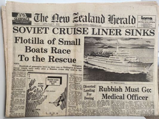 OLD NEWSPAPER: The New Zealand Herald, 17th February 1986 - Mikhail Lermontov