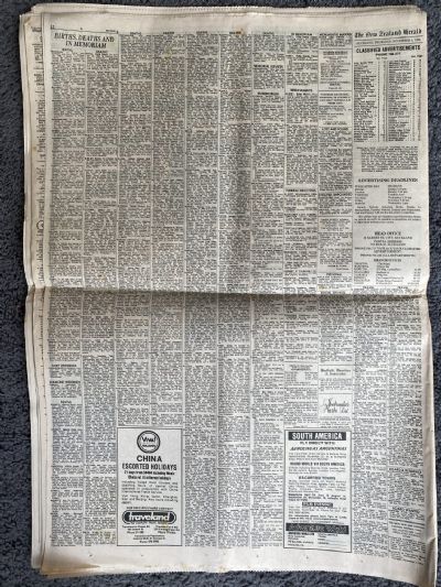 OLD NEWSPAPER: The New Zealand Herald, 1st November 1984 - Indian PM Shot dead