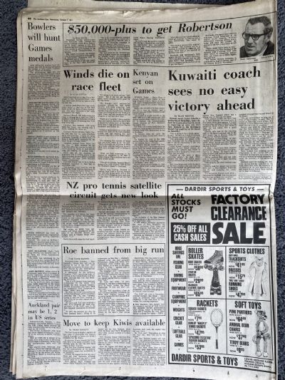 OLD NEWSPAPER: The Auckland Star, 7th October 1981 - Anwar Sadat assassinated
