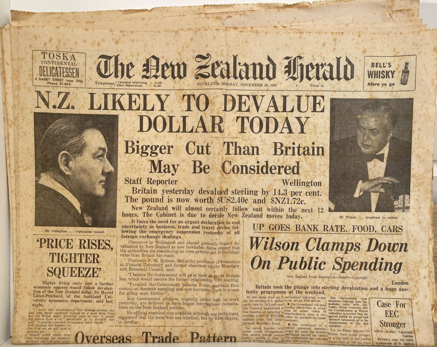 OLD NEWSPAPER: The New Zealand Herald - 20th November 1967