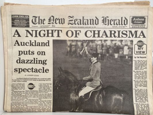 OLD NEWSPAPER: The New Zealand Herald, 25th January 1990 - Commonwealth Games