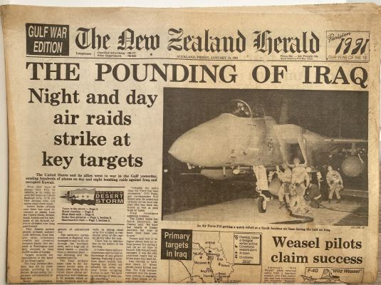 OLD NEWSPAPER: The New Zealand Herald, 18th January 1991 - Gulf War Edition