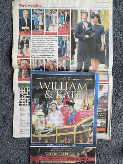 OLD NEWSPAPER: The New Zealand Herald - Royal Wedding Souvenir edition 2011