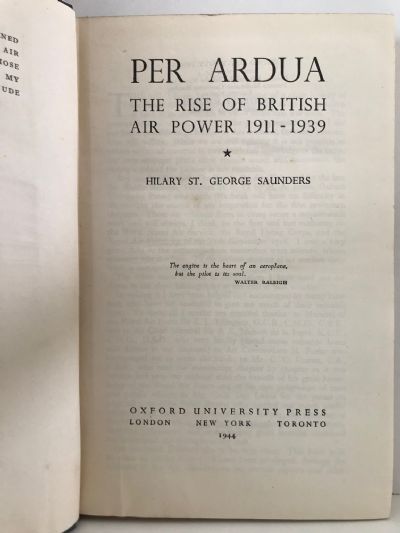 PER ARDUA: The Rise of British Air Power 1911 to 1939
