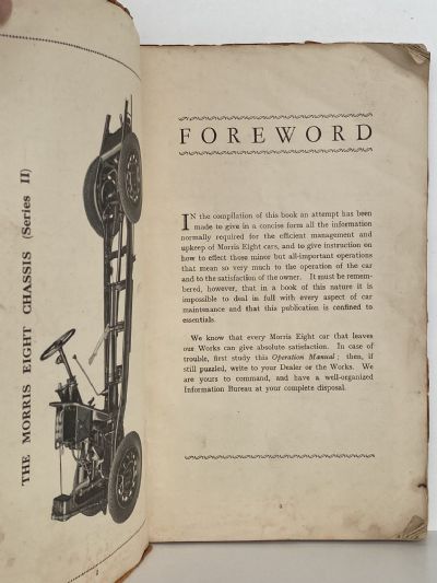 OPERATION MANUAL for the MORRIS EIGHT (SERIES II)