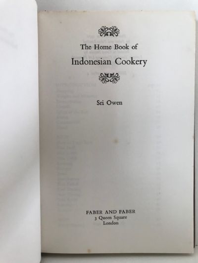 THE HOME BOOK OF INDONESIAN COOKERY