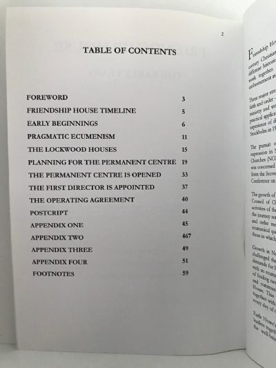 FRIENDSHIP HOUSE: The Early Years