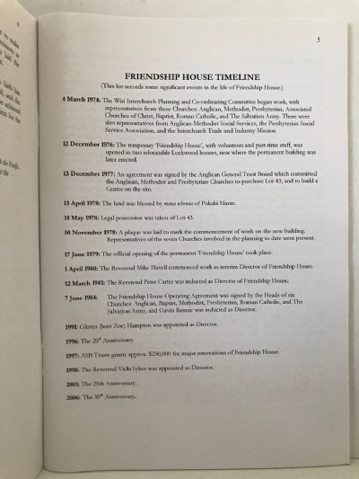 FRIENDSHIP HOUSE: The Early Years