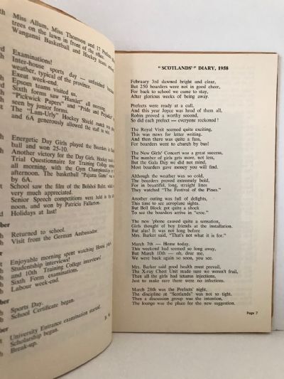 NEW PLYMOUTH GIRLS' HIGH SCHOOL: Magazine 1958
