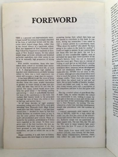 SPRINGBOARD FOR WOMEN: New Plymouth Girls' High School 1885-1985