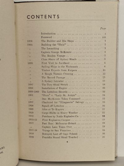 LOG OF THE HUIA: Record of the Schooner