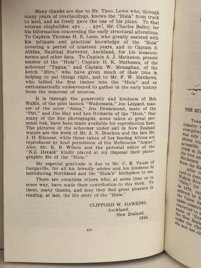 LOG OF THE HUIA: Record of the Schooner