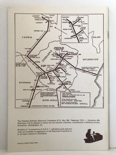 ZIMBABWE NATIONAL RAILWAYS MUSEUM 1980