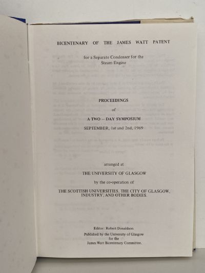 BICENTENARY OF THE JAMES WATT PATENT