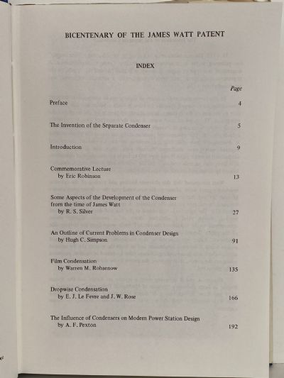 BICENTENARY OF THE JAMES WATT PATENT