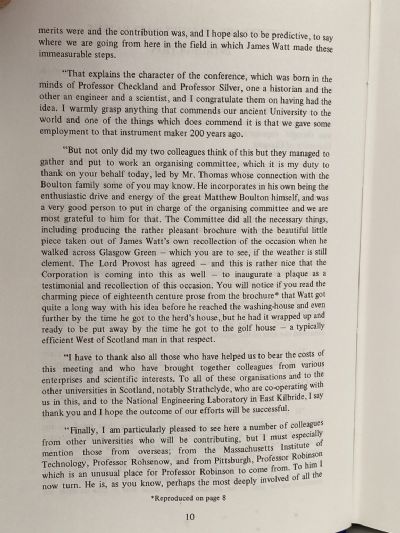 BICENTENARY OF THE JAMES WATT PATENT
