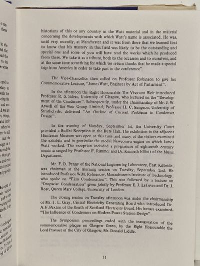 BICENTENARY OF THE JAMES WATT PATENT