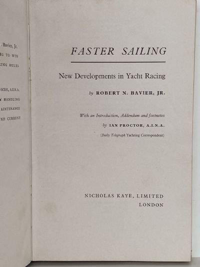 FASTER SAILING: New Developments in Yacht Racing