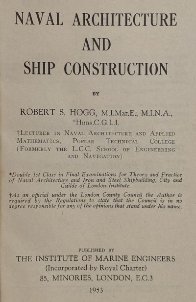 NAVAL ARCHITECTURE AND SHIP CONSTRUCTION 