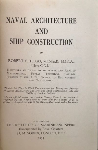 NAVAL ARCHITECTURE AND SHIP CONSTRUCTION