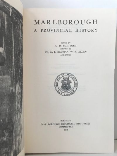 MARLBOROUGH: A Provincial History