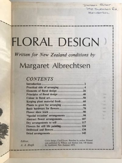 FLORAL DESIGN FOR NEW ZEALAND: Basic Flower Arranging