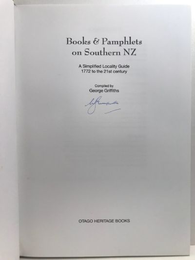 BOOKS & PAMPHLETS ON SOUTHERN NEW ZEALAND