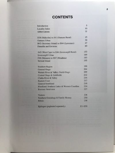 BOOKS & PAMPHLETS ON SOUTHERN NEW ZEALAND