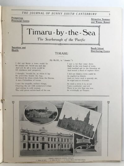 THE JOURNAL OF SUNNY SOUTH CANTERBURY: January 1926