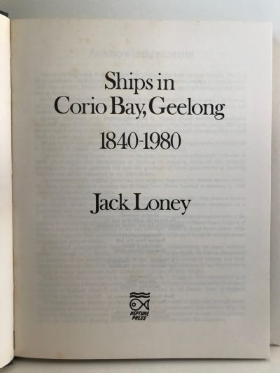 SHIPS IN CORIO BAY, Geelong 1840-1980