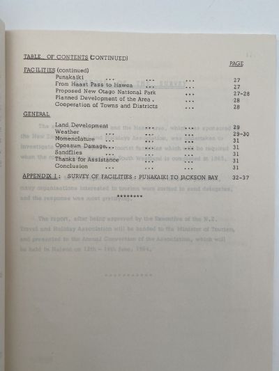 OLD REPORT OF: Westland and the Haast Pass Road