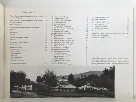 MINERAL AND THERMAL WATERS AND SPRINGS of North Auckland
