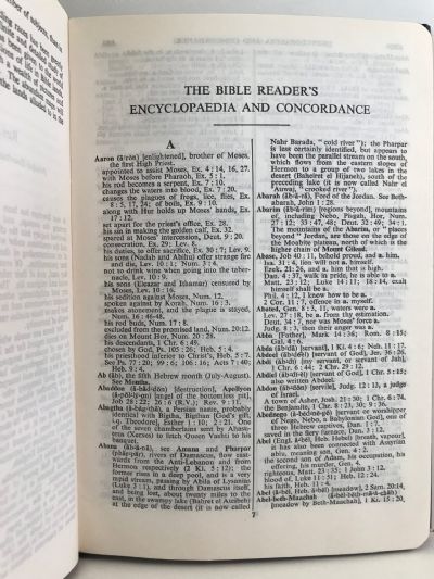 THE BIBLE READER'S ENCYCLOPAEDIA and CONCORDANCE: Revised Edition