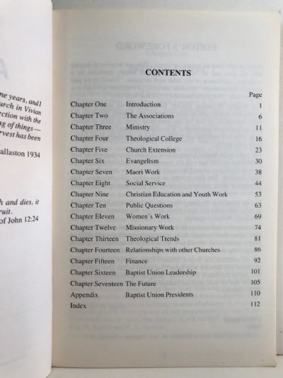 A HANDFUL OF GRAIN: The Centenary History of The Baptist Union of NZ 1945 - 1982