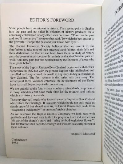 A HANDFUL OF GRAIN: The Centenary History of The Baptist Union of NZ 1945 - 1982