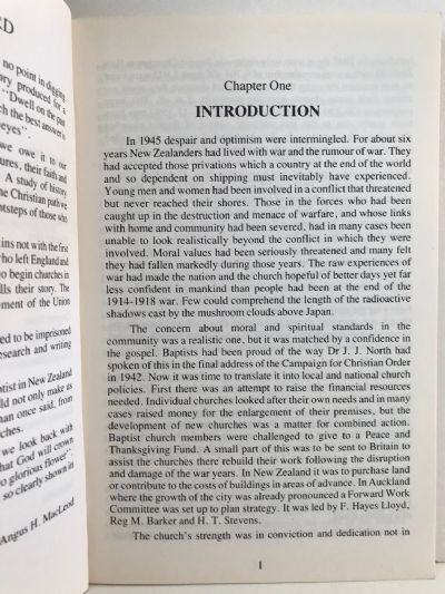 A HANDFUL OF GRAIN: The Centenary History of The Baptist Union of NZ 1945 - 1982