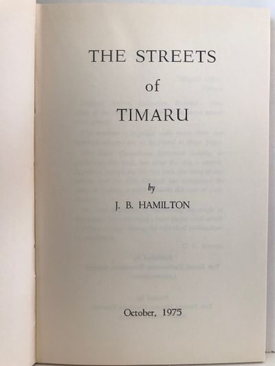 THE STREETS OF TIMARU