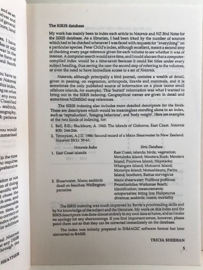 FIFTY YEARS OF BIRD STUDY IN NEW ZEALAND: An Index To Notornis 1939-1989
