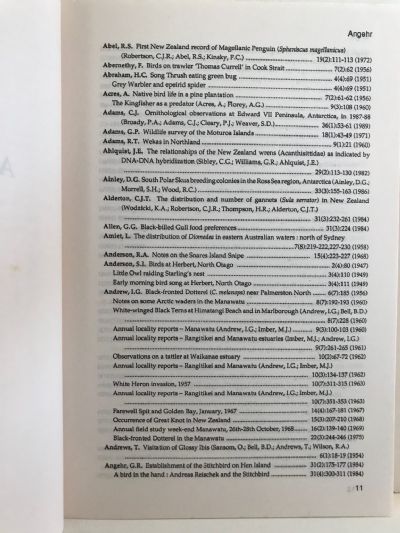 FIFTY YEARS OF BIRD STUDY IN NEW ZEALAND: An Index To Notornis 1939-1989
