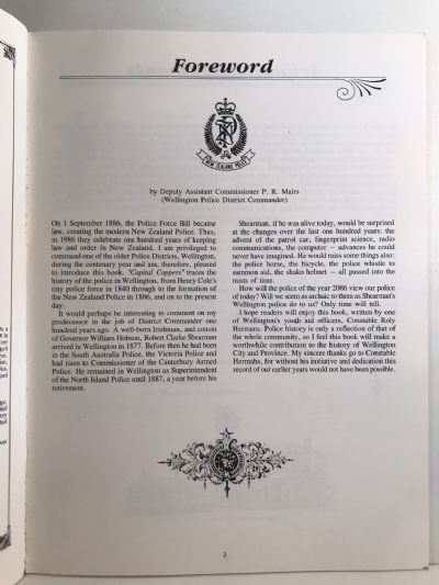 CAPITAL COPPERS: Captured Memories & History of The Wellington Police District