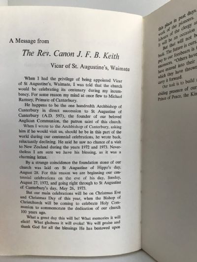 THE ANGLICAN CHURCH in Waimate 1844-1972