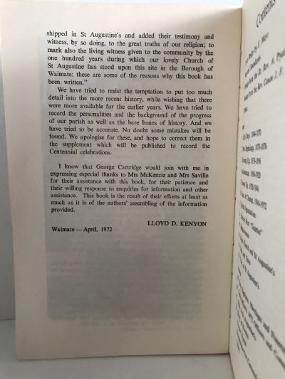 THE ANGLICAN CHURCH in Waimate 1844-1972