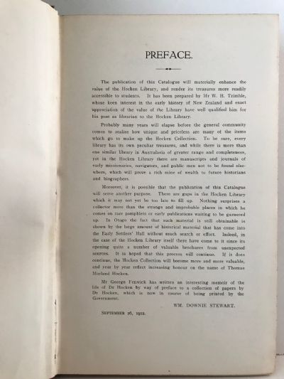CATALOGUE OF THE HOCKEN LIBRARY DUNEDIN