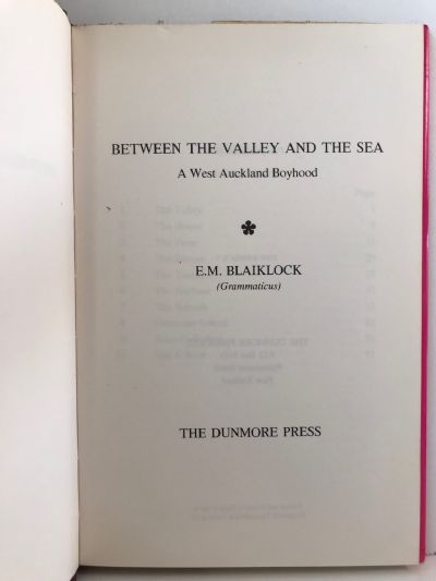 BETWEEN THE VALLEY AND THE SEA: A West Auckland Boyhood