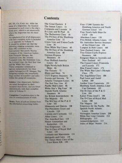 GREAT PASSENGER SHIPS OF THE WORLD 1858 to 1923