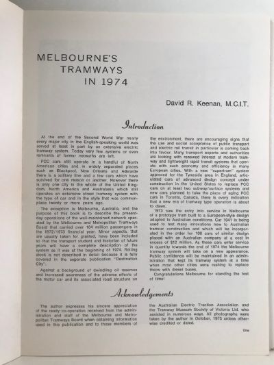 MELBOURNE'S TRAMWAYS IN 1974